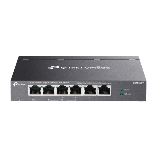 TP-Link Switch  PoE - DS106GPP (6port 1Gbps; 3x at PoE+ port ; 1x bt PoE++ port; 64W) - Image 2