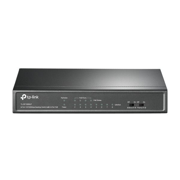 TP-Link Switch  PoE - TL-SF1008LP (8port 100Mbps; 8/4 af PoE port, 41W)