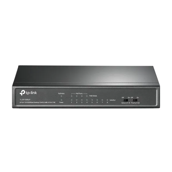 TP-Link Switch  PoE - TL-SF1008LP (8port 100Mbps; 8/4 af PoE port, 41W)
