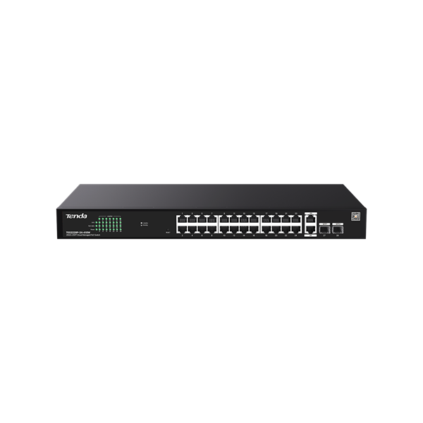 Tenda_Switch_Menedzselheto_PoE_-_TEG2228P-24-410W_24x1Gbps_2x1Gbps_Uplink_2xSFP_24afat_PoE_port_410W_rack-i481653.png Tenda Switch Menedzselhető PoE - TEG2228P-24-410W (24x1Gbps + 2x1Gbps Uplink + 2xSFP;  24af/at PoE+ port; 410W; rack) - Image 1