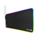 The G-Lab Egérpad - PAD RUBIDIUM (800x300x3mm; fekete, extra USB, vízálló, RGB LED)