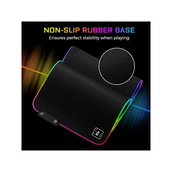 The G-Lab Egérpad - PAD RUBIDIUM (800x300x3mm; fekete, extra USB, vízálló, RGB LED) - Image 4