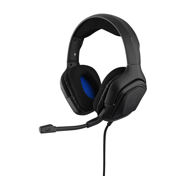 The G-Lab Fejhallgató - KORP COBALT/B (mikrofon, 3,5mm Jack, hangerőszabályzó, nagy-párnás, fekete) - Image 2