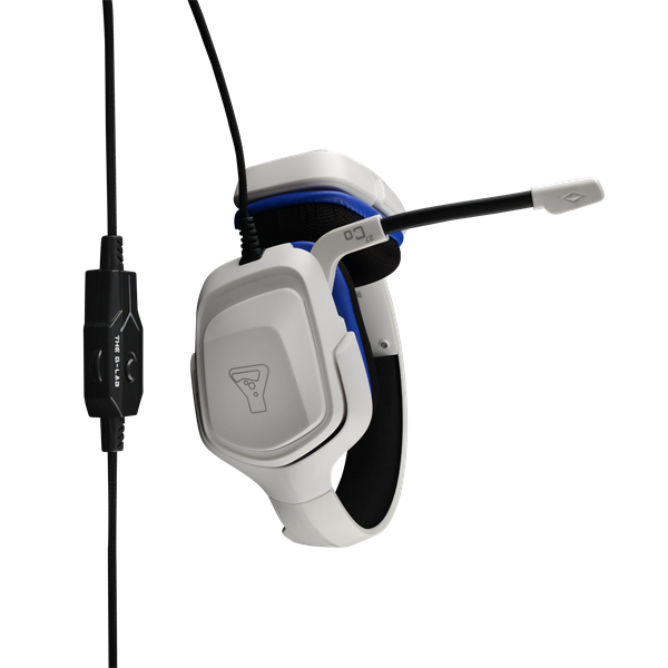 The G-Lab Fejhallgató - KORP COBALT W (mikrofon, 3,5mm Jack, hangerőszabályzó, nagy-párnás, fehér) - Image 2