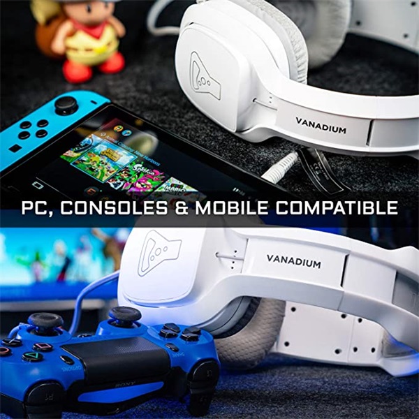 The G-Lab Fejhallgató - KORP VANADIUM (mikrofon, USB, 3,5mm Jack, hangerőszabályzó, nagy-párnás, RGB, fehér) - Image 6