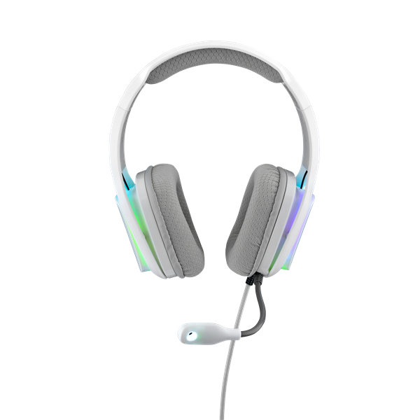 The G-Lab Fejhallgató - KORP VANADIUM (mikrofon, USB, 3,5mm Jack, hangerőszabályzó, nagy-párnás, RGB, fehér) - Image 3