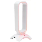 The G-Lab Fejhallgató állvány - K STAND RADON W  (fehér, 2xUSB3.0, műanyag) - Image 2