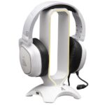 The G-Lab Fejhallgató állvány - K STAND RADON W  (fehér, 2xUSB3.0, műanyag)