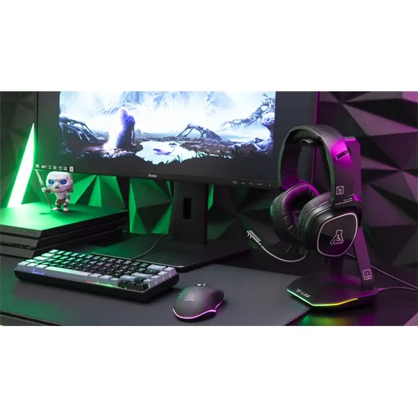 The G-Lab Fejhallgató állvány - K STAND HYDROGEN (fekete, 2xUSB3.0, 1xUSB-C, műanyag, RGB) - Image 9