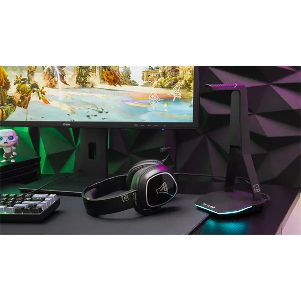 The G-Lab Fejhallgató állvány - K STAND HYDROGEN (fekete, 2xUSB3.0, 1xUSB-C, műanyag, RGB) - Image 6