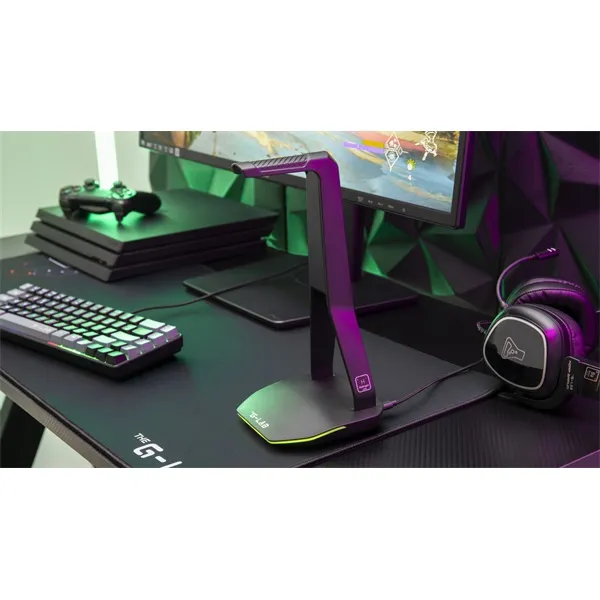 The G-Lab Fejhallgató állvány - K STAND HYDROGEN (fekete, 2xUSB3.0, 1xUSB-C, műanyag, RGB) - Image 8
