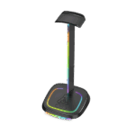 The G-Lab Fejhallgató állvány - K STAND NEON RGB H (fekete, USB-C, USB-A, univerzális, csúszásgátló, RGB)