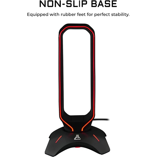 The G-Lab Fejhallgató állvány - K STAND RADON (fekete, 2xUSB3.0, műanyag) - Image 6