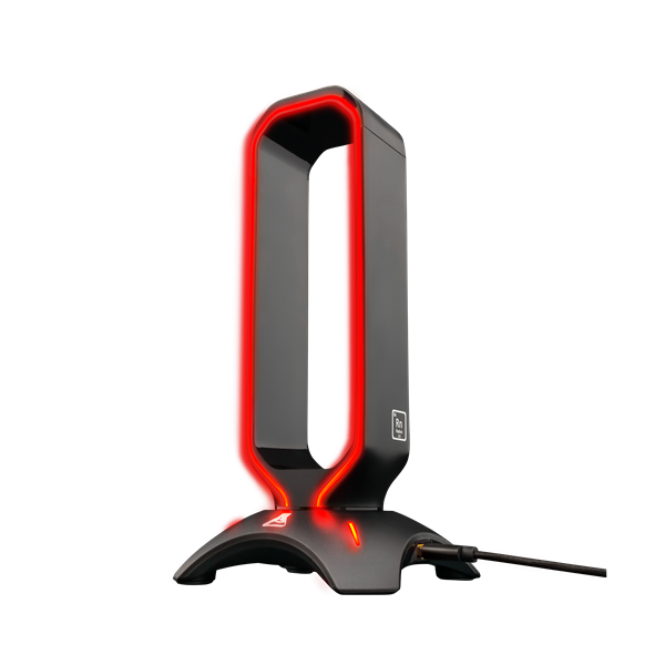 The G-Lab Fejhallgató állvány - K STAND RADON (fekete, 2xUSB3.0, műanyag) - Image 2