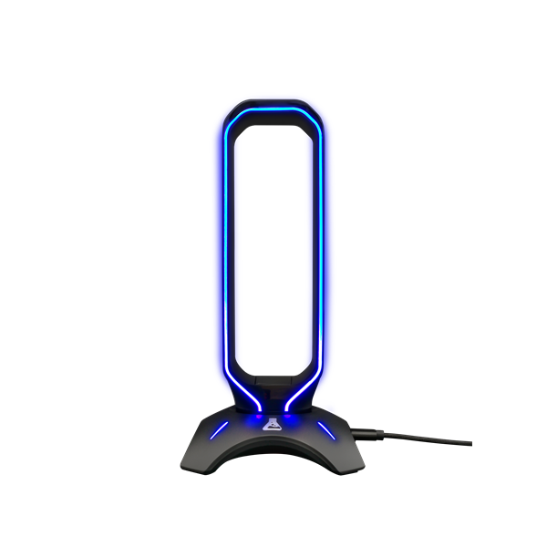 The G-Lab Fejhallgató állvány - K STAND RADON (fekete, 2xUSB3.0, műanyag) - Image 3