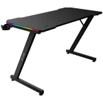 The G-Lab Gamer Asztal - K DESK ELECTRON EX (120x60cm, fém, pohártartó, fejhallgatótartó, fekete, RGB LED) - Image 5