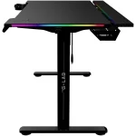 The G-Lab Gamer Asztal - K DESK PLATINIUM (140x75cm, fém, pohár, fejhallgatótartó, fekete, motoros magasság áll., RGB) - Image 3