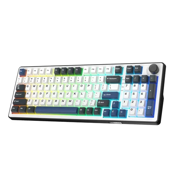 The G-Lab Gamer Billentyűzet - KEYZ ELITE 400 HE BW/US (RGB, cserélhető Mágneses switch, 8000Hz, USB, angol) - Image 2