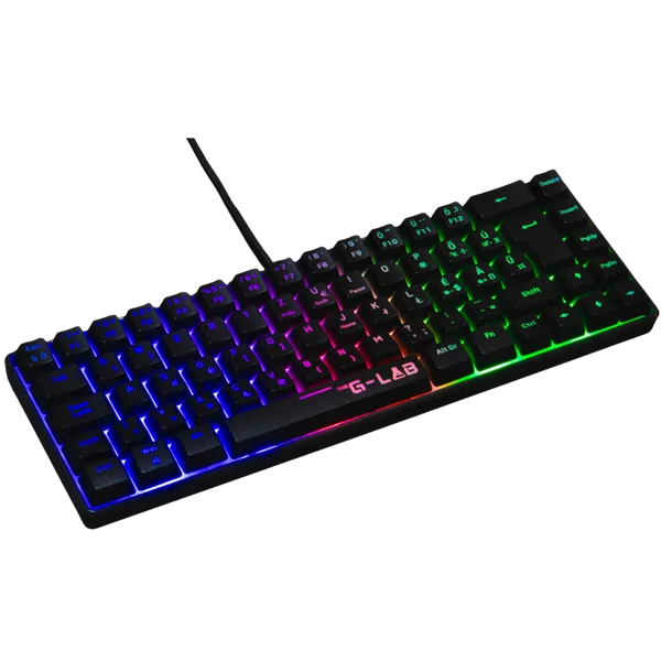 The G-Lab Gamer Billentyűzet - KEYZ HYDROGEN HU (RGB LED, TKL, USB, fekete, magyar) - Image 2