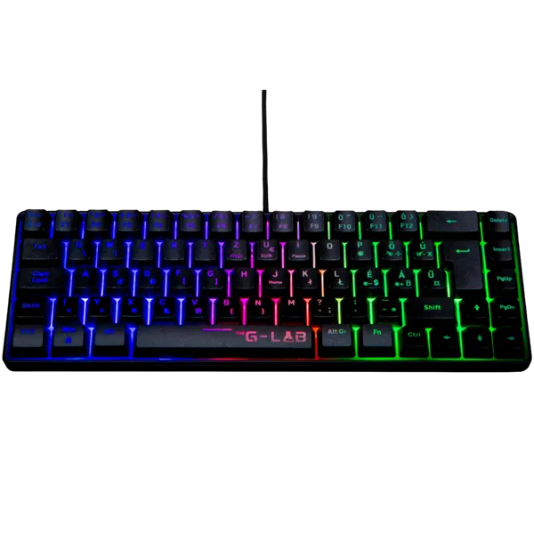 The G-Lab Gamer Billentyűzet - KEYZ HYDROGEN HU (RGB LED, TKL, USB, fekete, magyar) - Image 4