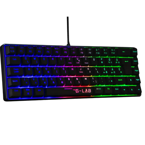 The G-Lab Gamer Billentyűzet - KEYZ HYDROGEN HU (RGB LED, TKL, USB, fekete, magyar) - Image 3