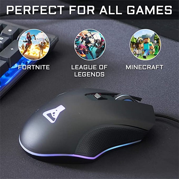 The G-Lab Gamer Egér - KULT HELIUM (3200 DPI, 6 gomb, makro, 1,8m kábel, RGB LED, fekete) - Image 8