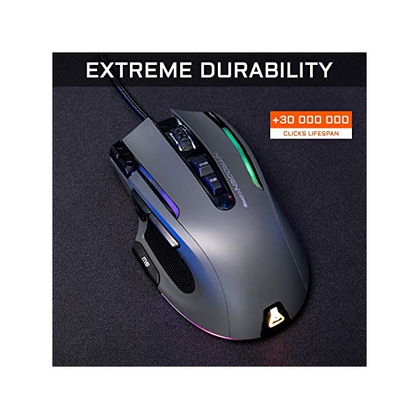 The G-Lab Gamer Egér - KULT NITRO ATOM (4800 DPI, 9 gomb, makro, 1,8m kábel, RGB LED, fekete) - Image 12