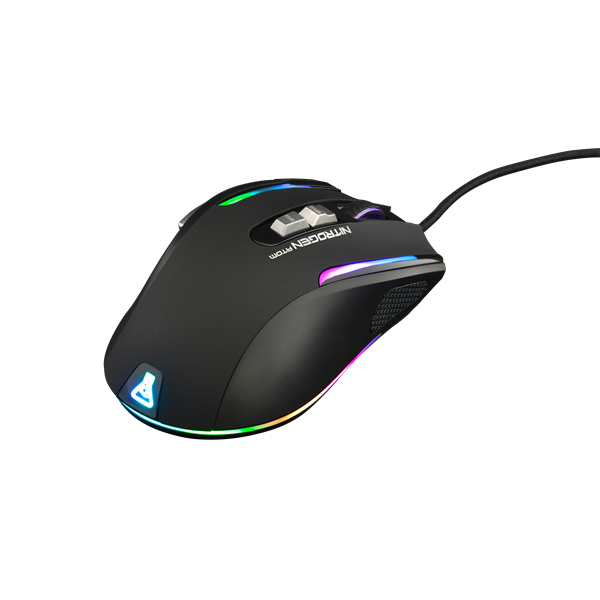 The G-Lab Gamer Egér - KULT NITRO ATOM (4800 DPI, 9 gomb, makro, 1,8m kábel, RGB LED, fekete) - Image 3