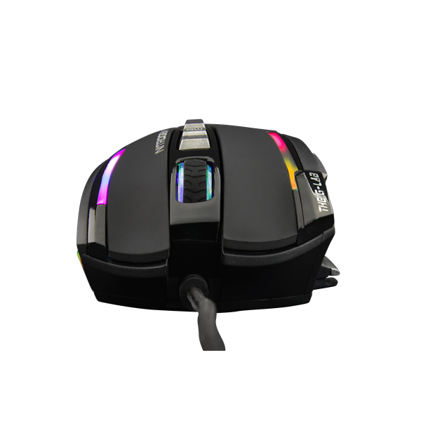 The G-Lab Gamer Egér - KULT NITRO ATOM (4800 DPI, 9 gomb, makro, 1,8m kábel, RGB LED, fekete) - Image 6