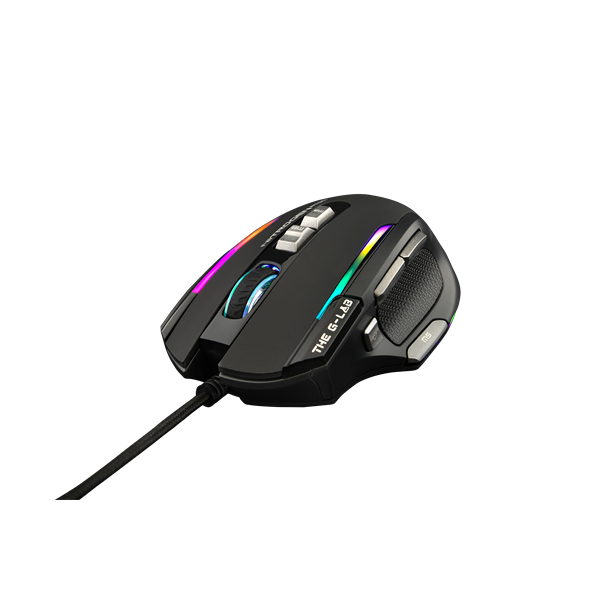 The G-Lab Gamer Egér - KULT NITRO ATOM (4800 DPI, 9 gomb, makro, 1,8m kábel, RGB LED, fekete) - Image 9
