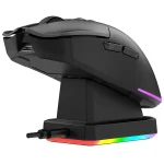 The G-Lab Vezeték nélküli Gamer Egér - KULT SILICIUM PRO (12000 DPI, 7 gomb, makro, PixArt 3311, 1000Hz, RGB, fekete)