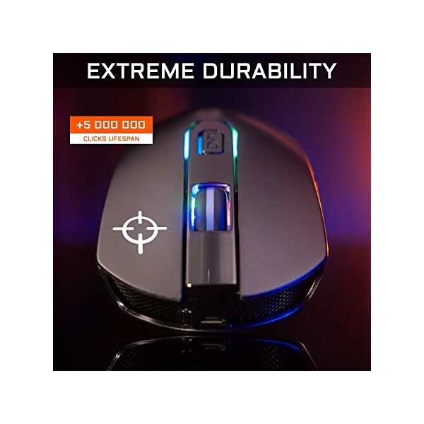 The G-Lab Vezeték nélküli Gamer Egér - KULT XENON (5000 DPI, 6 gomb, makro, RGB LED, fekete) - Image 12