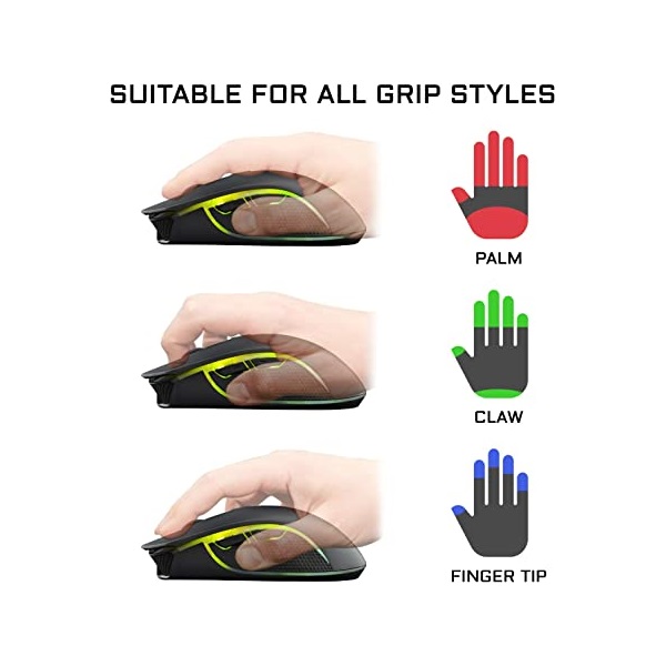 The G-Lab Vezeték nélküli Gamer Egér - KULT XENON (5000 DPI, 6 gomb, makro, RGB LED, fekete) - Image 10