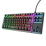 Trust 26063 GXT 833 Thado TKL háttérvilágítású magyar fekete gamer billentyűzet