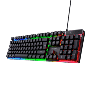 Trust Billentyűzet Gamer - GXT 835 Azor (LED háttérvilágítás; USB; fekete; magyar)