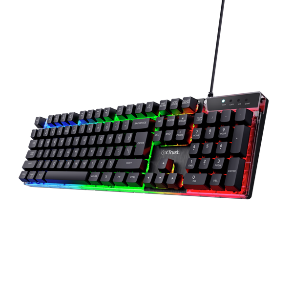Trust Billentyűzet Gamer - GXT 835 Azor (LED háttérvilágítás; USB; fekete; magyar) - Image 1