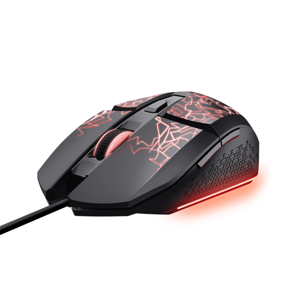 Trust Egér Gamer Vezeték nélküli - GXT113 Felox (Optikai érzékelő; max 6400DPI; 6 gomb; LED; fekete) - Image 1