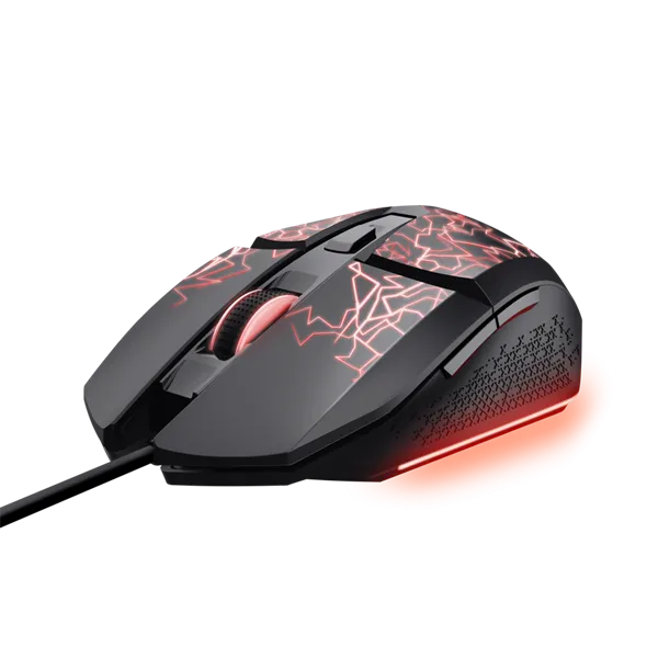 Trust Egér Gamer - GXT113 Felox (Optikai érzékelő; max 6400DPI; 6 gomb; LED; fekete)