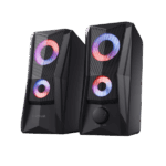 Trust Hangszóró 2.0 - GXT606 Javv (6W RMS; hangerőszabályzó; 3,5mm jack; USB tápcsatlakozó; fekete; világítás)