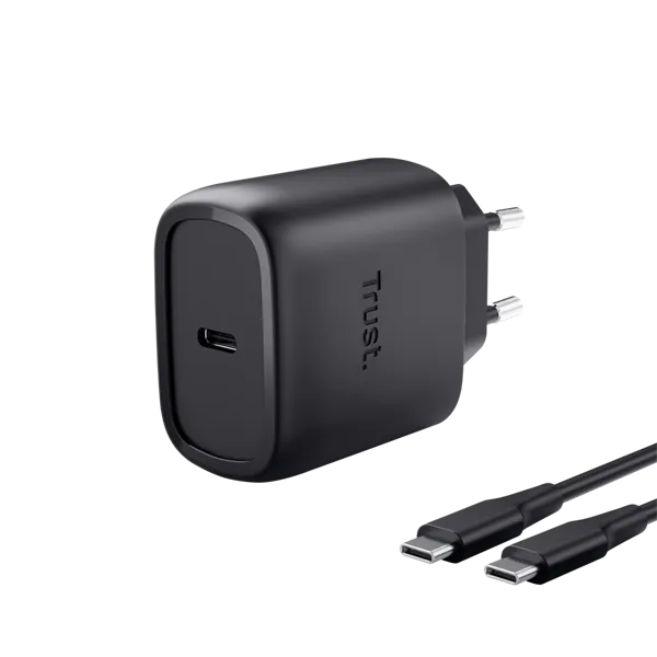 Trust Telefon töltő - Maxo (45W; USB-C; + 2m kábel; fekete)