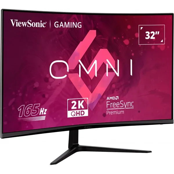 ViewSonic Monitor 31,5" - VX3218C-2K (VA, 16:9, 2K, 165Hz, 1ms, 250cd/m2, 2xHDMI, DP, VESA, SPK, ívelt, HDR10) - Image 3