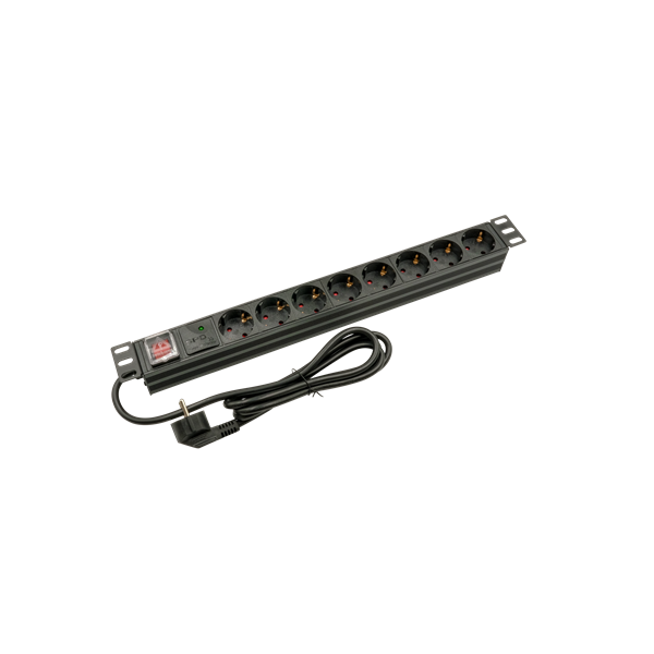 Walisec_Halozati_Eloszto_-_PDU-EU08S_Schuko_8_Schuko_Rack_1U_18m_kabel_aluminium_fekete-i504035.png Walisec Hálózati Elosztó - PDU-EU08S (Schuko, 8 Schuko, Rack 1U, 1,8m kábel, aluminium, fekete) - Image 1