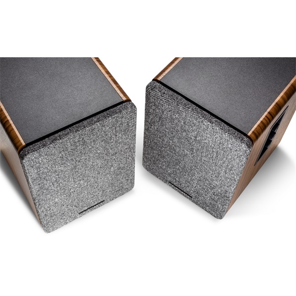 WaveMaster Hangszóró 2.0 - BASE (30W RMS, Bluetooth, RCA, Barna fa és szürke) - Image 2