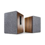 WaveMaster Hangszóró 2.0 - BASE (30W RMS, Bluetooth, RCA, Barna fa és szürke) - Image 8