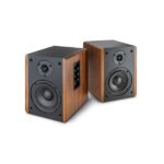 WaveMaster Hangszóró 2.0 - BASE (30W RMS, Bluetooth, RCA, Barna fa és szürke) - Image 9