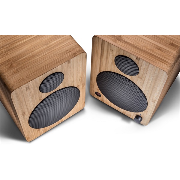WaveMaster Hangszóró 2.0 - CUBE MINI NEO Bamboo (36W RMS, Bluetooth, 3,5mm jack, RCA, Toslink, Távírányító, Bambusz) - Image 2