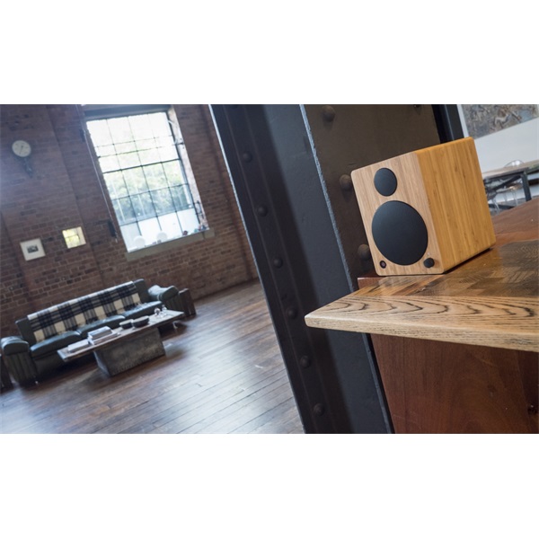 WaveMaster Hangszóró 2.0 - CUBE MINI NEO Bamboo (36W RMS, Bluetooth, 3,5mm jack, RCA, Toslink, Távírányító, Bambusz) - Image 3