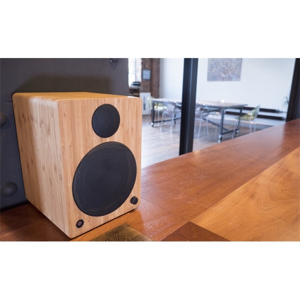 WaveMaster Hangszóró 2.0 - CUBE MINI NEO Bamboo (36W RMS, Bluetooth, 3,5mm jack, RCA, Toslink, Távírányító, Bambusz) - Image 4