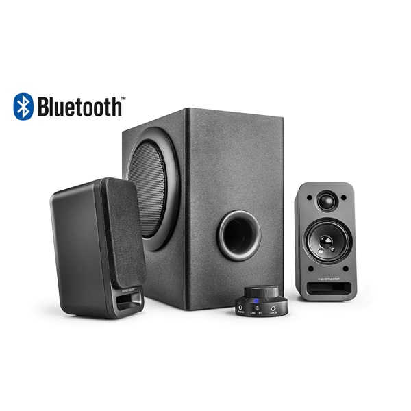 WaveMaster Hangszóró 2.1 - MX3+ BT (50W RMS, Fa mélynyomó, Bluetooth, 3,5mm jack, RCA, Fekete) - Image 1
