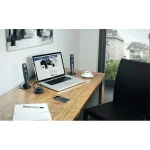 WaveMaster Hangszóró 2.1 - STAX BT (46W RMS, Fa mélynyomó, Bluetooth, 3,5mm jack, RCA, Fekete) - Image 8